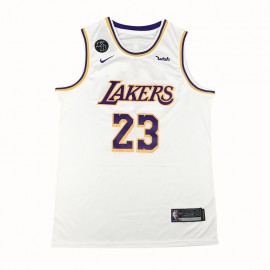 Camiseta LeBron James #23 Los Angeles Lakers 2021 Blanco