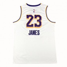 Camiseta LeBron James #23 Los Angeles Lakers 2021 Blanco