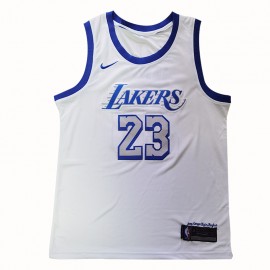 Camiseta LeBron James #23 Los Angeles Lakers 2021 Blanco City Edition