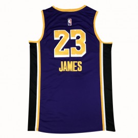 Camiseta LeBron James #23 Los Angeles Lakers 2021 Purpura Camiseta LeBron James #23 Los Angeles Lakers 2021 Purpura