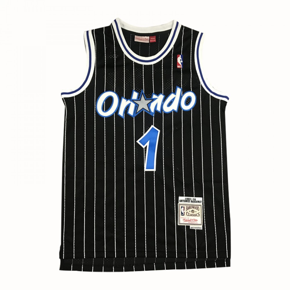 Camiseta Penny Hardaway #1 Orlando Magic Negro Retro Camiseta Penny Hardaway #1 Orlando Magic Negro Retro