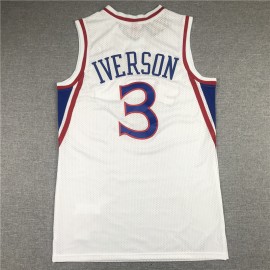 Camiseta Allen Iverson #3 Philadelphia 76ers 1996/97 Blanco Camiseta Allen Iverson #3 Philadelphia 76ers 1996/97 Blanco