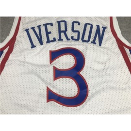 Camiseta Allen Iverson #3 Philadelphia 76ers 1996/97 Blanco Camiseta Allen Iverson #3 Philadelphia 76ers 1996/97 Blanco