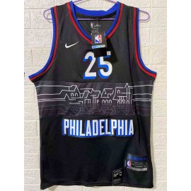Camiseta Ben Simmons #25 Philadelphia 76ers 2020/21 Negro City Edition