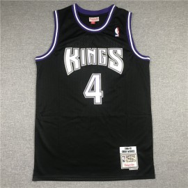 Camiseta Chris Webber #4 Sacramento Kings 1998/99 Negro Hardwood Classics