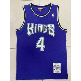 Camiseta Chris Webber #4 Sacramento Kings 1998/99 Púrpura Hardwood Classics