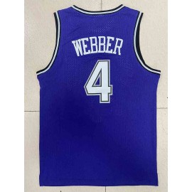 Camiseta Chris Webber #4 Sacramento Kings 1998/99 Púrpura Hardwood Classics Camiseta Chris Webber #4 Sacramento Kings 1998/99 Púrpura Hardwood Classics