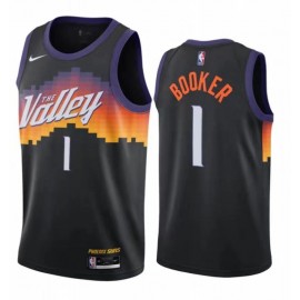 Camiseta Devin Booker #1 Phoenix Suns 2020/21 Negro City Edition