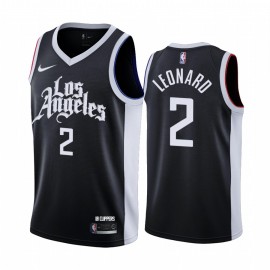 Camiseta Kawhi Leonard #2 Los Angeles Clippers 2021 Negro City Edition