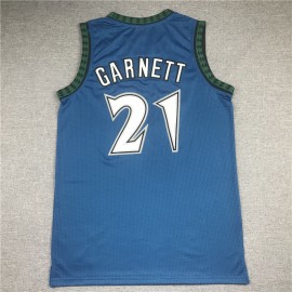 Camiseta Kevin Garnett #21 Minnesota Timberwolves 2003/04 Azul Classic Camiseta Kevin Garnett #21 Minnesota Timberwolves 2003/04 Azul Classic