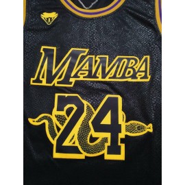 Camiseta Kobe Bryant #24 Los Angeles Lakers Negro Memorial