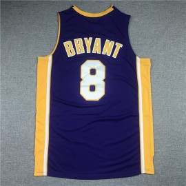 Camiseta Kobe Bryant #8 Los Angeles Lakers Púrpura La Final