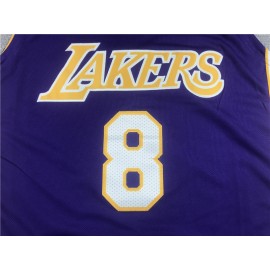 Camiseta Kobe Bryant #8 Los Angeles Lakers Púrpura La Final