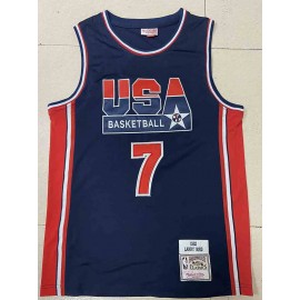 Camiseta Larry Bird #7 USA 1992 Dream Team Azul Classic