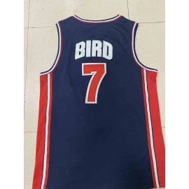 Camiseta Larry Bird #7 USA 1992 Dream Team Azul Classic Camiseta Larry Bird #7 USA 1992 Dream Team Azul Classic