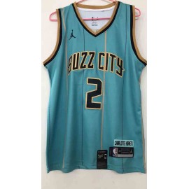 Camiseta LaMelo Ball #2 Charlotte Hornets Verde City Edition Camiseta LaMelo Ball #2 Charlotte Hornets Verde City Edition