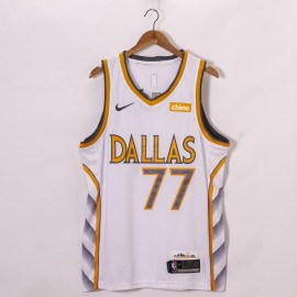 Camiseta Luka Doncic #77 Dallas Mavericks 2020/21 Blanco City Edition