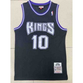 Camiseta Mike Bibby #10 Sacramento Kings 2001/02 Negro Hardwood Classics