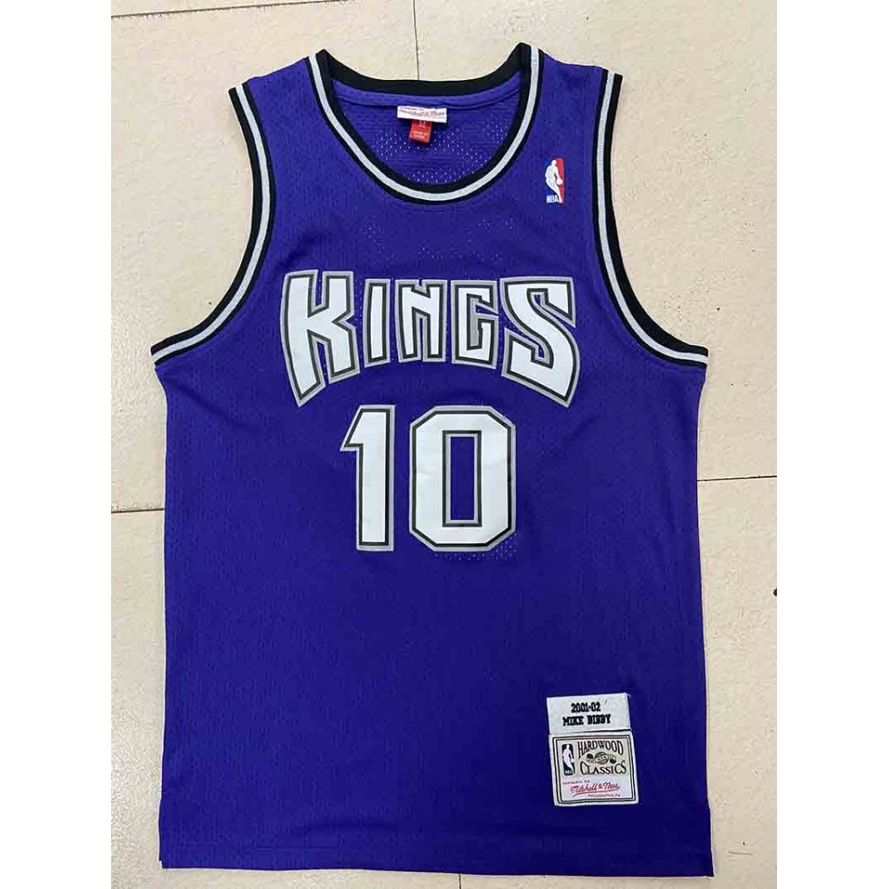 Camiseta Mike Bibby #10 Sacramento Kings 2001/02 Púrpura Hardwood Classics Camiseta Mike Bibby #10 Sacramento Kings 2001/02 Púrpura Hardwood Classics