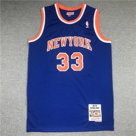 Camiseta Patrick Ewing #33 New York Knicks 1991/92 Azul Hardwood Classics