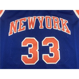 Camiseta Patrick Ewing #33 New York Knicks 1991/92 Azul Hardwood Classics