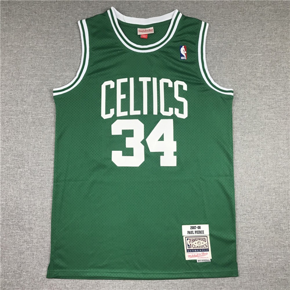 Camiseta Paul Pierce #34 Boston Celtics 2007/08 Verde Hardwood Classics Camiseta Paul Pierce #34 Boston Celtics 2007/08 Verde Hardwood Classics