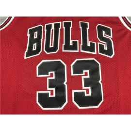 Camiseta Scottie Pippen #33 Chicago Bulls Rojo La Final Camiseta Scottie Pippen #33 Chicago Bulls Rojo La Final