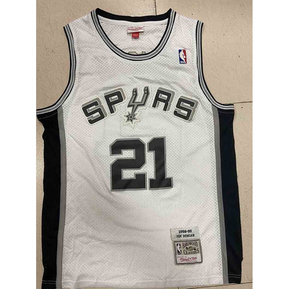 Camiseta Tim Duncan #21 San Antonio Spurs 1998/99 Blanco Classic Edition