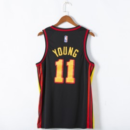 Camiseta Trae Young #11 Atlanta Hawks 2021 Negro  Camiseta Trae Young #11 Atlanta Hawks 2021 Negro