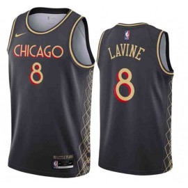 Camiseta Zach Lavine #8 Chicago Bulls 2020/21 Negro City Edition