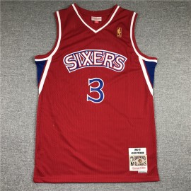 Camiseta Allen Iverson #3 Philadelphia 76ers Retro Rojo