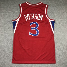 Camiseta Allen Iverson #3 Philadelphia 76ers Retro Rojo Camiseta Allen Iverson #3 Philadelphia 76ers Retro Rojo