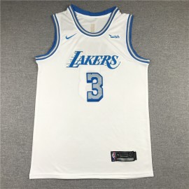 Camiseta Anthony Davis #3 Los Angeles Lakers Blanco City Edition