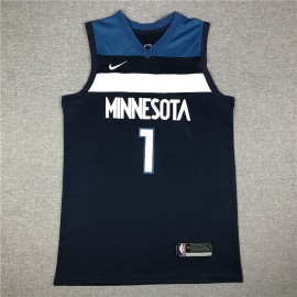 Camiseta Anthony Edwards #1 Minnesota Timberwolves Azul