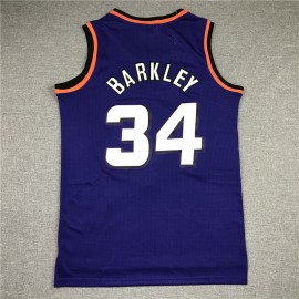 Camiseta Charles Barkley #34 Phoenix Suns Púrpura Etiqueta de Oro Camiseta Charles Barkley #34 Phoenix Suns Púrpura Etiqueta de Oro