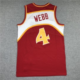 Camiseta Chris Webber #4 Atlanta Hawks Retro Rojo