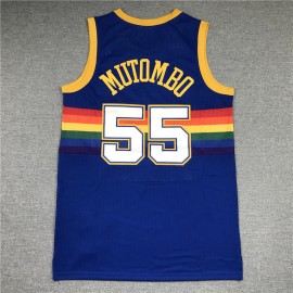 Camiseta Dikembe Mutombo #55 Denver Nuggets Azul