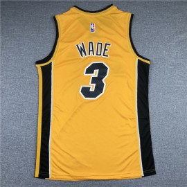 Camiseta Dwyane Wade #3 Miami Heat Amarillo Earned Edition Camiseta Dwyane Wade #3 Miami Heat Amarillo Earned Edition