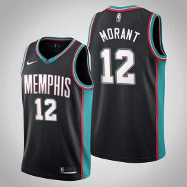 Camiseta Ja Morant #12 Memphis Grizzlies 2021 Negro
