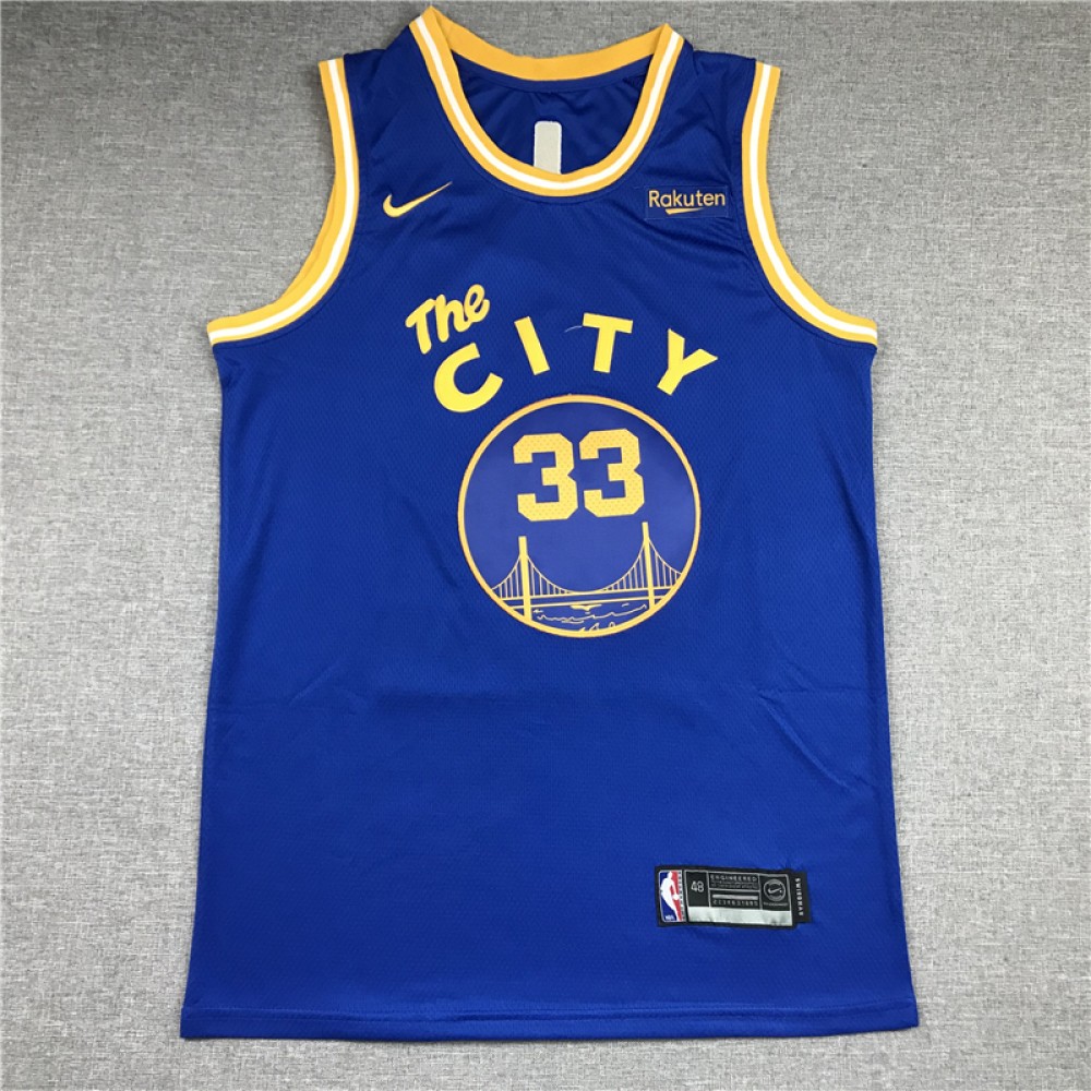 Camiseta James Wiseman #33 Golden State Warriors Azul Icon Edition Camiseta James Wiseman #33 Golden State Warriors Azul Icon Edition