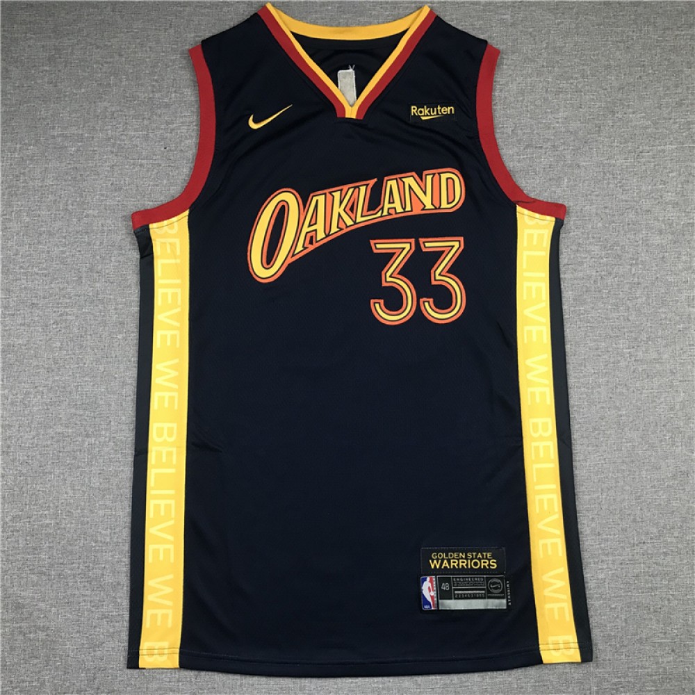 Camiseta James Wiseman #33 Golden State Warriors Azul Oscuro City Edition Camiseta James Wiseman #33 Golden State Warriors Azul Oscuro City Edition