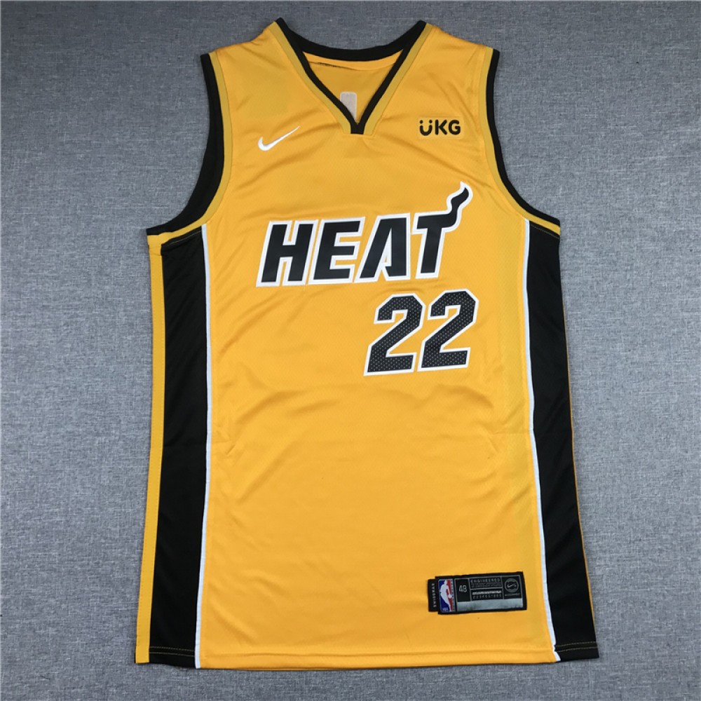 Camiseta Jimmy Butler #22 Miami Heat Amarillo Earned Edition Camiseta Jimmy Butler #22 Miami Heat Amarillo Earned Edition