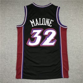 Camiseta Karl Malone #32 Utah Jazz Retro Negro