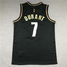 Camiseta Kevin Durant #7 Brooklyn Nets 2021 Oro Negro Camiseta Kevin Durant #7 Brooklyn Nets 2021 Oro Negro