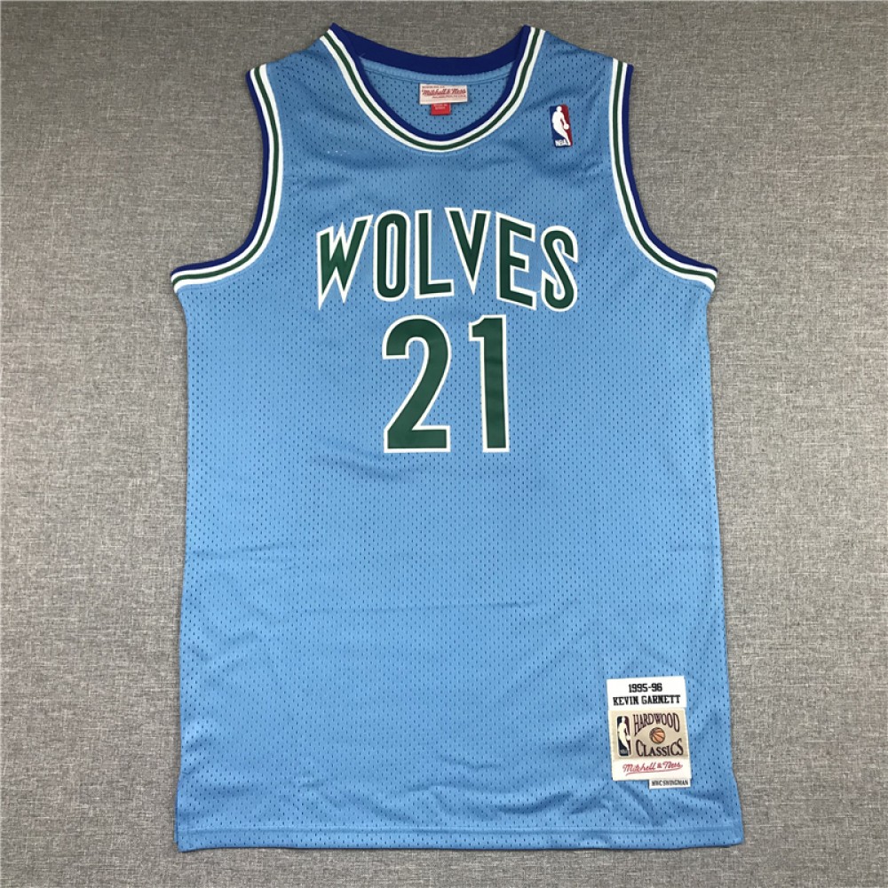 Camiseta Kevin Garnett #21 Minnesota Timberwolves 1995/96 Azul