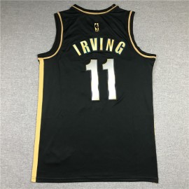 Camiseta Kyrie Irving #11 Brooklyn Nets 2021 Oro Negro Camiseta Kyrie Irving #11 Brooklyn Nets 2021 Oro Negro