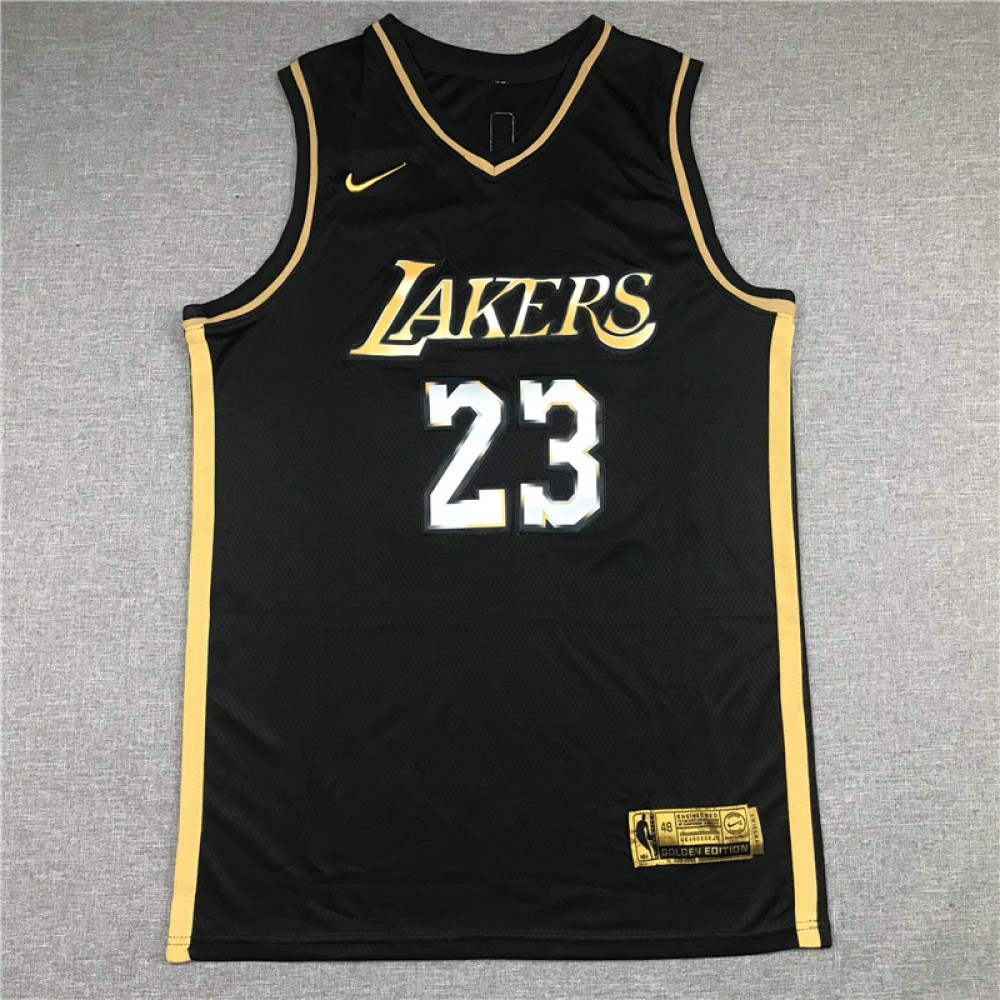 Camiseta LeBron James #23 Los Angeles Lakers 2021 Oro Negro Camiseta LeBron James #23 Los Angeles Lakers 2021 Oro Negro