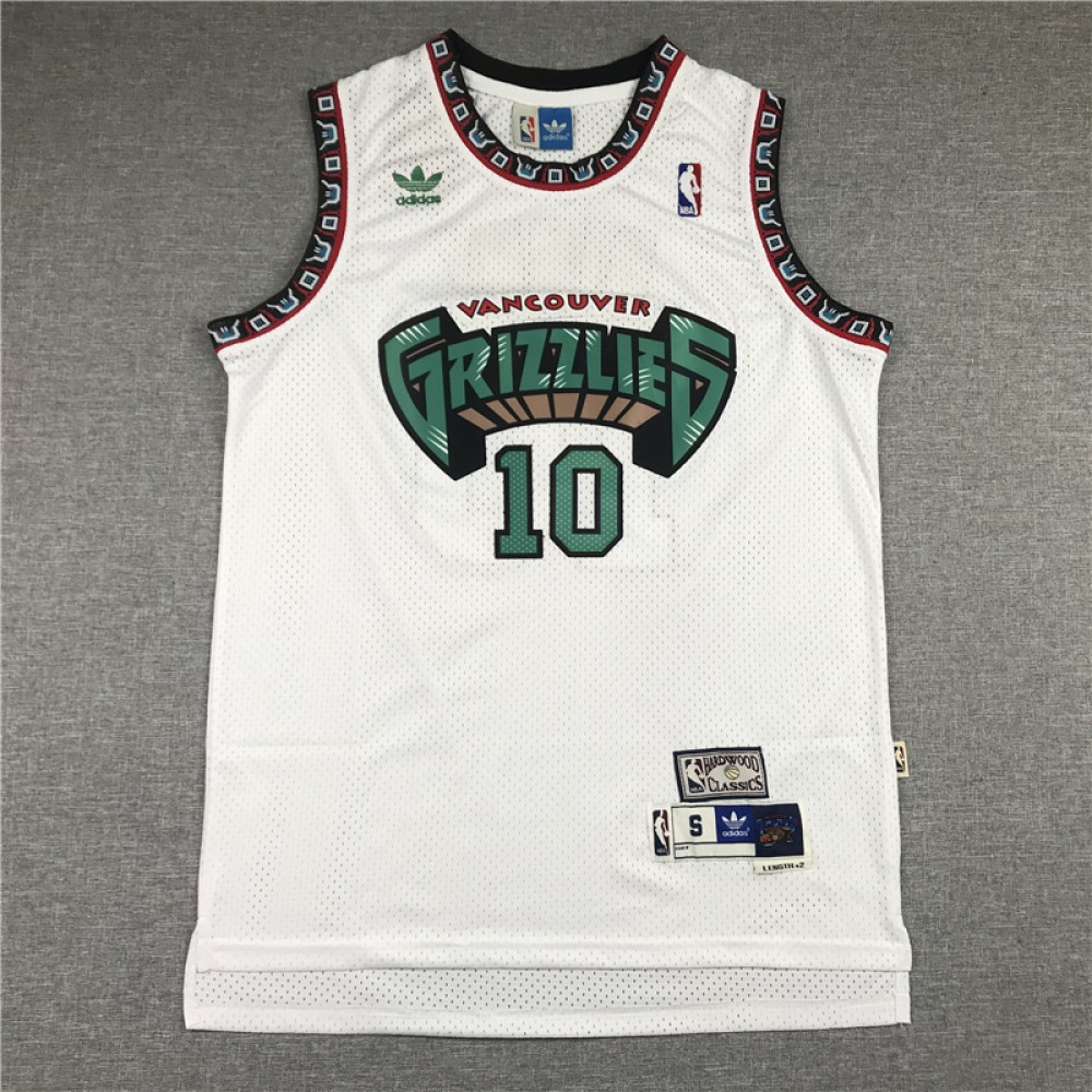 Camiseta Mike Bibby #10 Memphis Grizzlies Blanco Trébol Camiseta Mike Bibby #10 Memphis Grizzlies Blanco Trébol