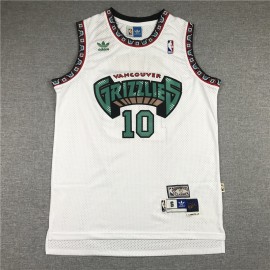 Camiseta Mike Bibby #10 Memphis Grizzlies Blanco Trébol