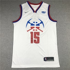 Camiseta Nikola Jokić #15 Denver Nuggets Blanco Earned Edition